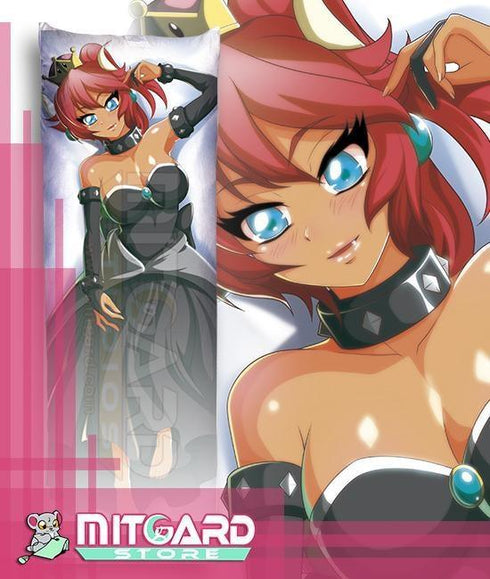 SUPER MARIO Bowsette | Princess Bowser | Red hair | NSFW Body pillow case Dakimakura - 4